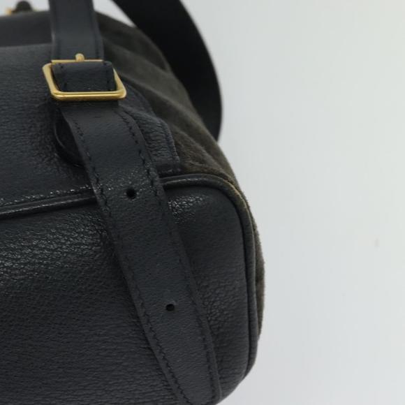 GUCCI Bamboo Backpack Suede Black Gold 003 2058 0016 Auth 131139 main image 14